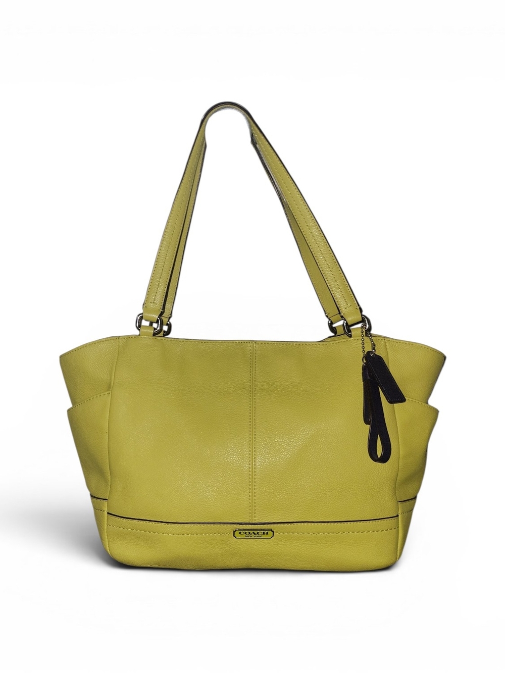 EUC Chartreuse Coach Park Leather Carrie Tote (Style F23284) Jan 2014